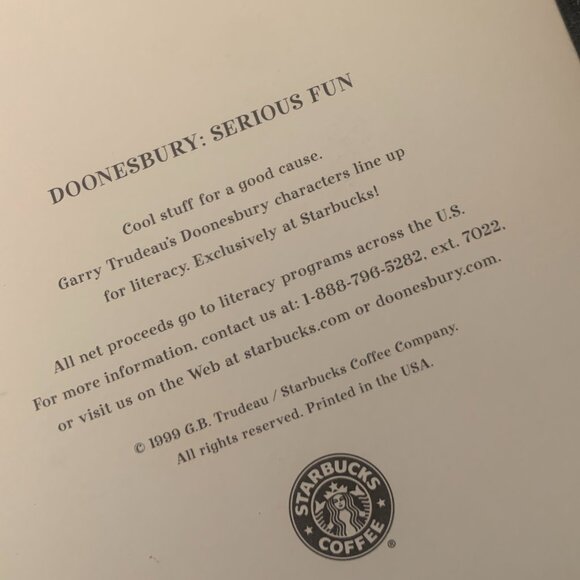 Vintage Starbucks Art 1999 Garry Trudeau Tour de Java Card Blank New Doonesbury - Picture 6 of 6